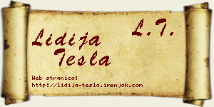 Lidija Tesla vizit kartica